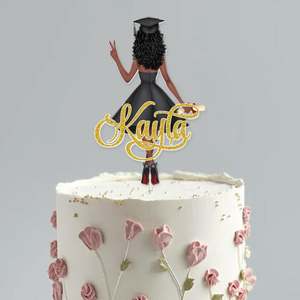 Personalized Graduation Cake Topper Gift For Girls: Class Of 2026, High School College Senior Cake Topper