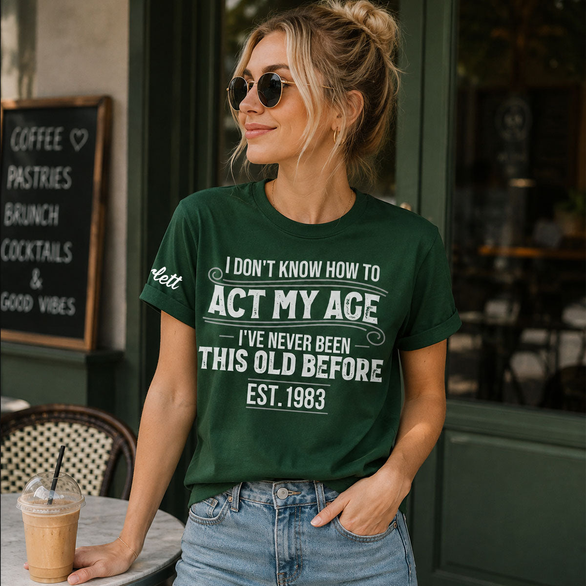 My New Age - Personalized Shirt With Design On Sleeve