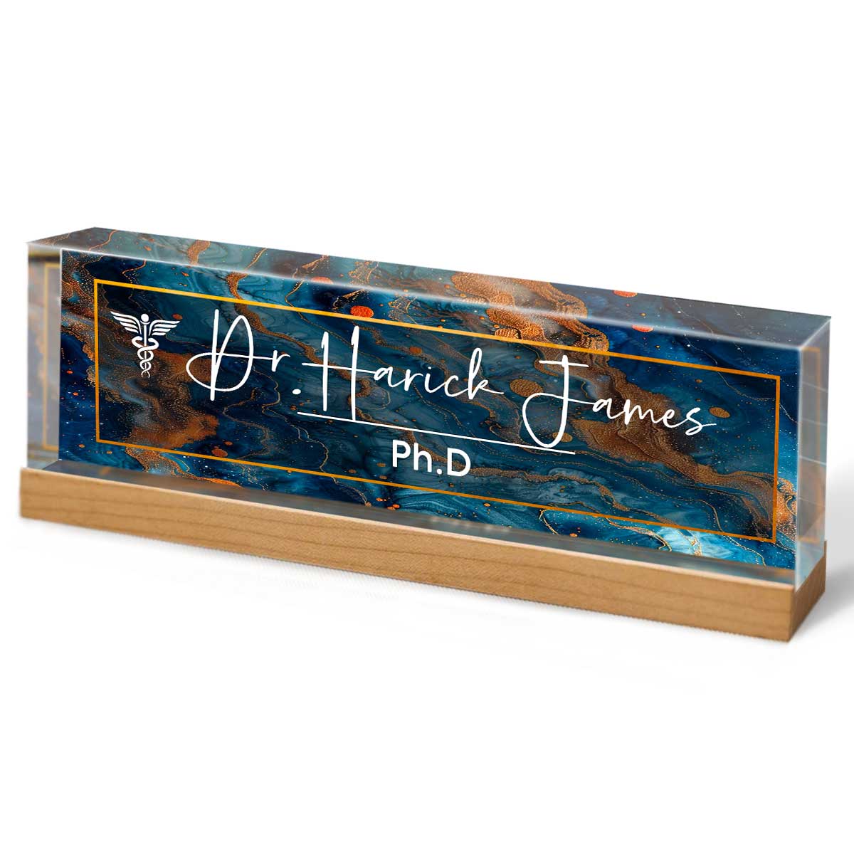 Personalized Doctor Acrylic Desk Name Plate, Desk Name Plate for Doctor, Personalized Doctor Gift, Custom Doctor Name Desk Plaque, Ph.D Gift