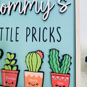 Mommy's Little Pricks - Personalized Picture Frame - Gift For Mom, Mother's Day Gift