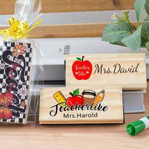 Custom Teacher Appreciation Gifts, Personalized Teacher Whiteboard Eraser, Chalkboard Eraser with Marker,Preschool Teacher Name gifts,Eraser