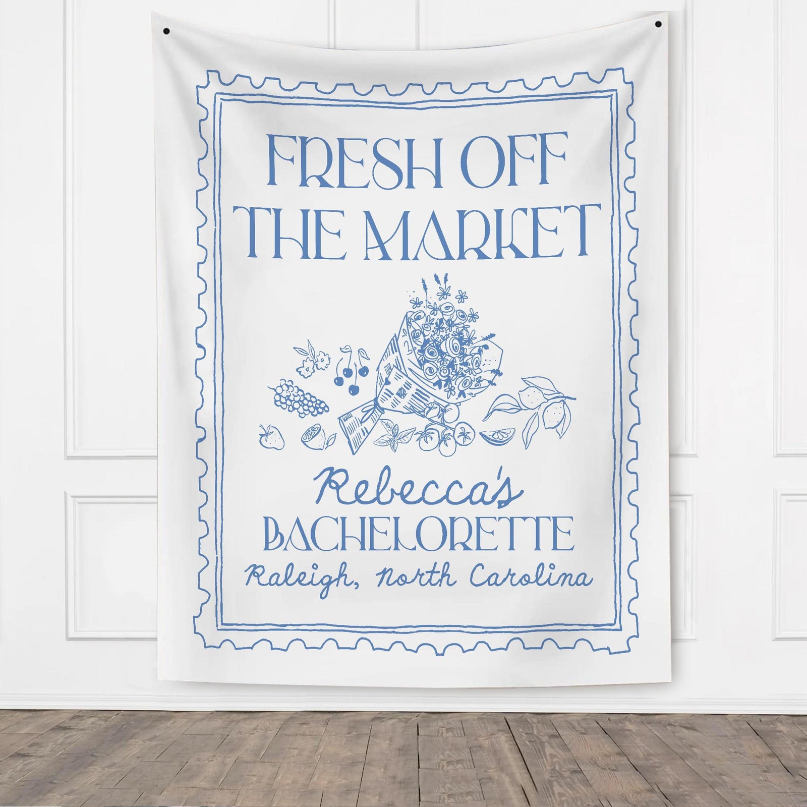 Custom Bachelorette Party Decor, Fresh Off The Market Bachelorette Party Banner, She Off Market Bridal Shower Backdrop, Bride To Be Party