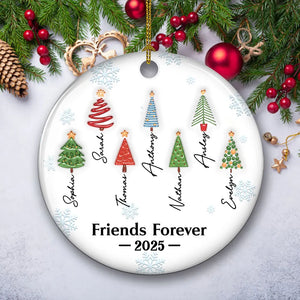 3D Effect Printed Family Christmas Tree Names - Personalized Ornament - Christmas Gift For Family