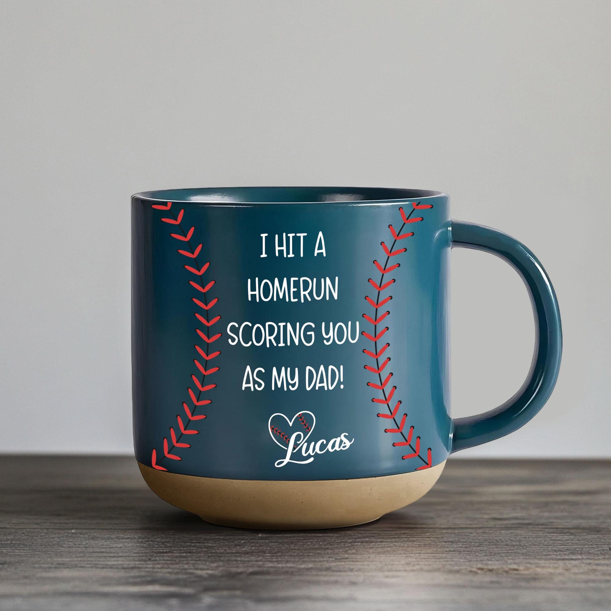 Personalized Baseball Dad Pottery Mug, Custom Fathers Day Gift From Baseball Dad, Dad Mug, Coffee Mug For Father's Day Gift, Birthday Gifts