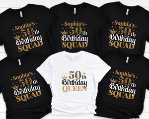 50th Birthday Squad - Personalized Shirt - Gift For Family, Friends, 50th Birthday Shirt