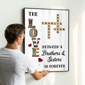 The Love Between A Mother & Daughters Is Forever - Personalized Canvas - Gift For Mom, Mother's Day, BirthDay Gift