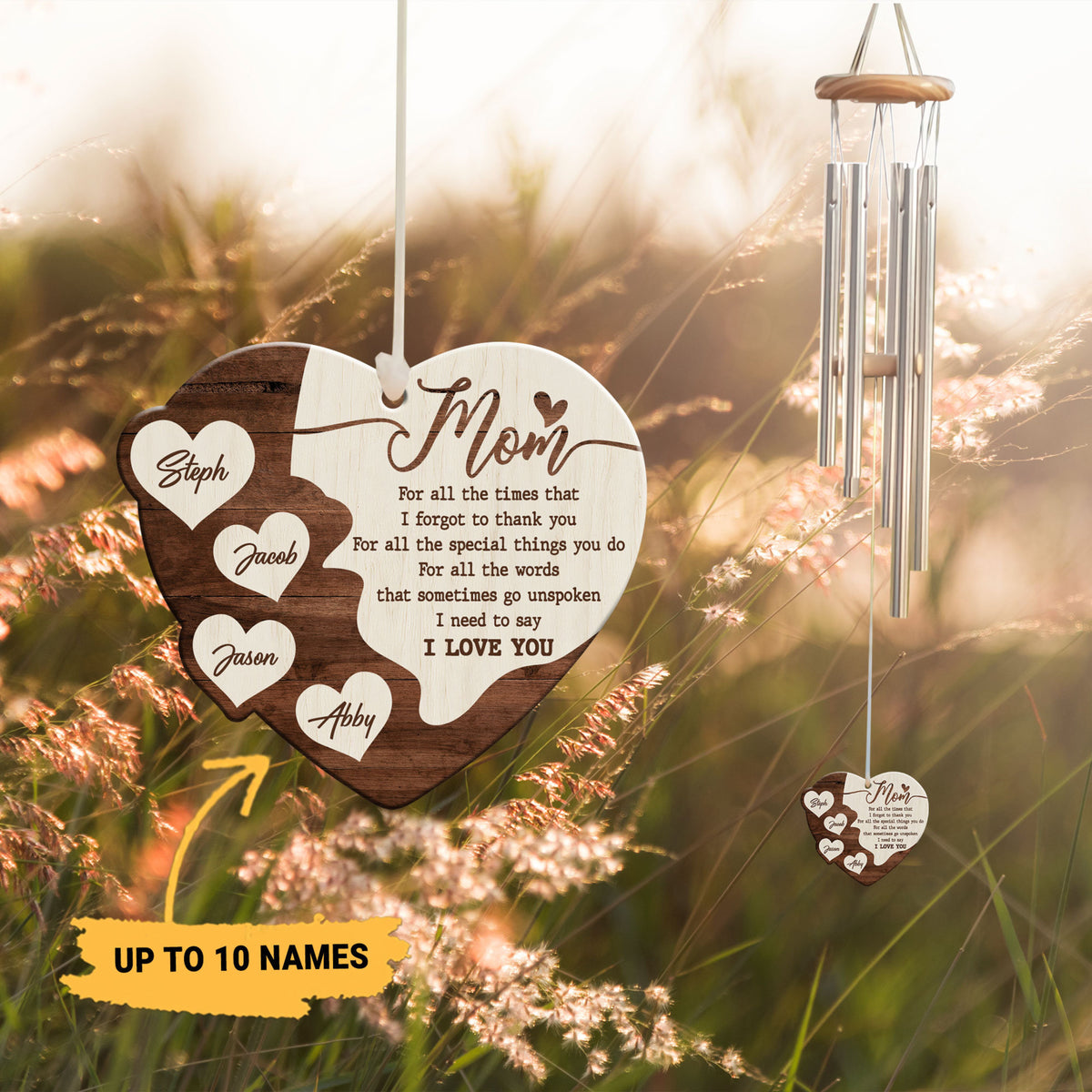 Mom I Need To Say I Love You - Personalized Windchime - Gift For Mom, Mother's Day, Birthday Gift