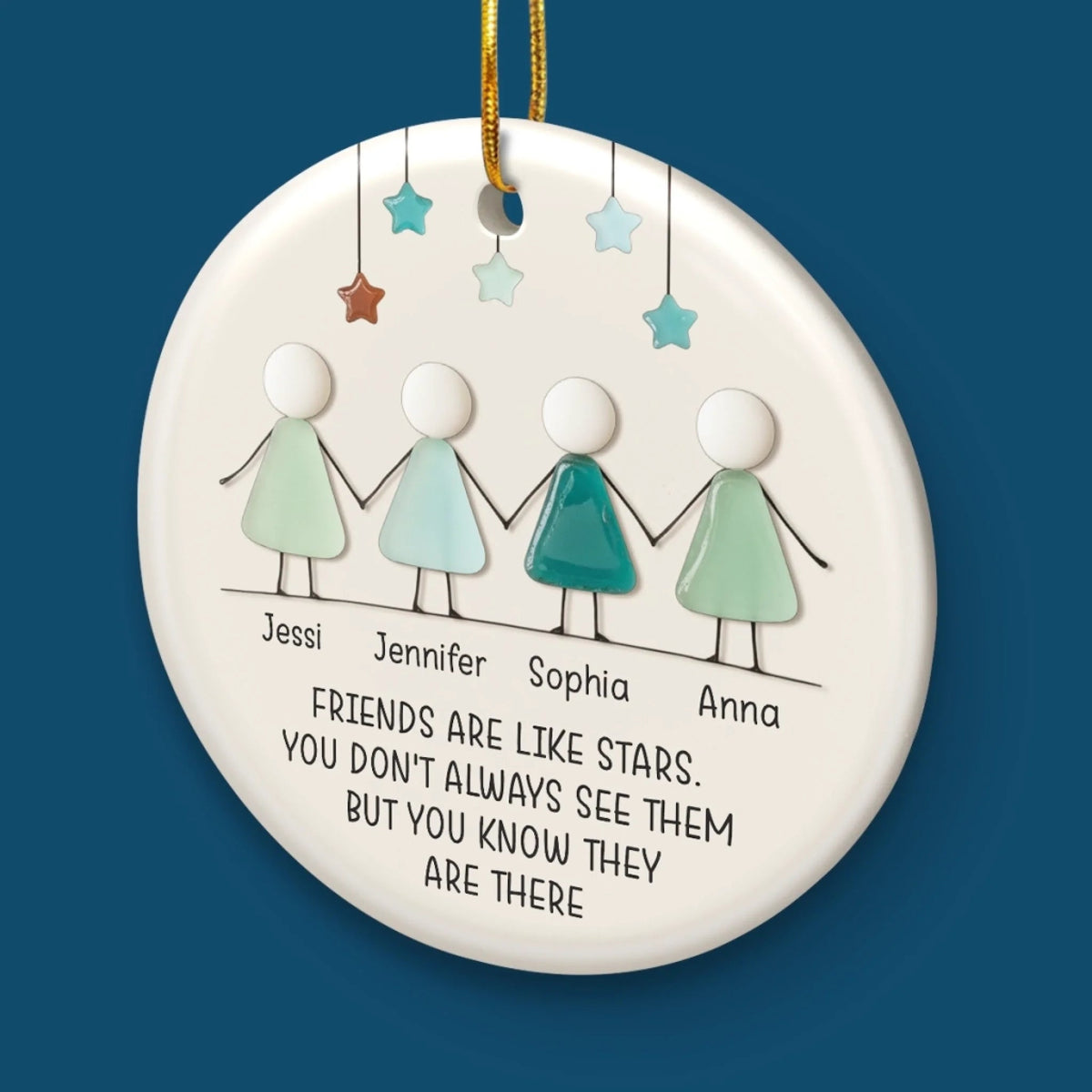 Friends Are Like Stars - Personalized Ornament - Christmas Gift For Friends, Besties