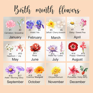 Custom Birth Month Flower Acrylic Plaque, Best Friend Friendship Bestie Gifts, Birthday Gifts, It Takes A Long Time To Grow An Old Friend