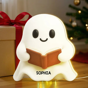 Boo Ghost Reading Book - Personalized Acrylic Light Box - Christmas Gift For Book Lovers