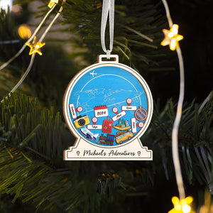2024 Global Adventures - Personalized 4D Shaker Ornament - Christmas Gift