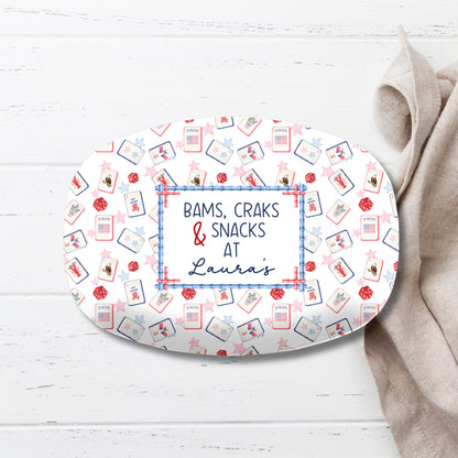 Mahjong Personalized Platter, Game Night, Mahjong Gifts, Mahj Girls Party Decor, Mahjong Dessert Plate 5_6b81ac33-af2e-413e-ab99-d409025dc3f9.jpg