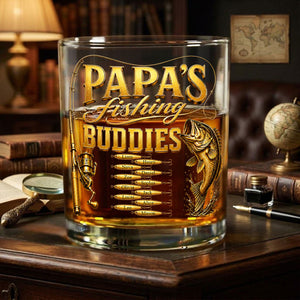 Papa's Fishing Buddies - Whisky Glass Names and Title
