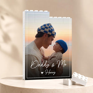 Personalized Dad Photo Building Blocks, Fathers Day Gift for Dad, Custom Photo Building Block, Bricks Puzzle Gift for Husband, New Dad Gift