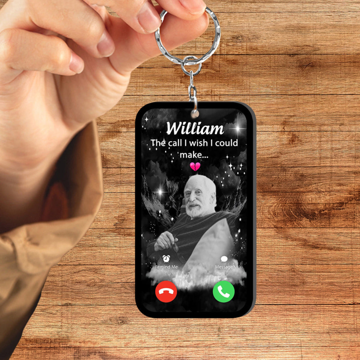 The Call I Wish I Could Make Custom Photo - Personalized Acrylic Keychain - Memorial Gift