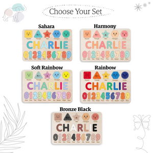 Wooden Busy Board Puzzle, Personalized Name Puzzle Toy, Baby Girl Gift, Nursery Decor, First Easter Gift, Custom Gift, One Year Old Gift