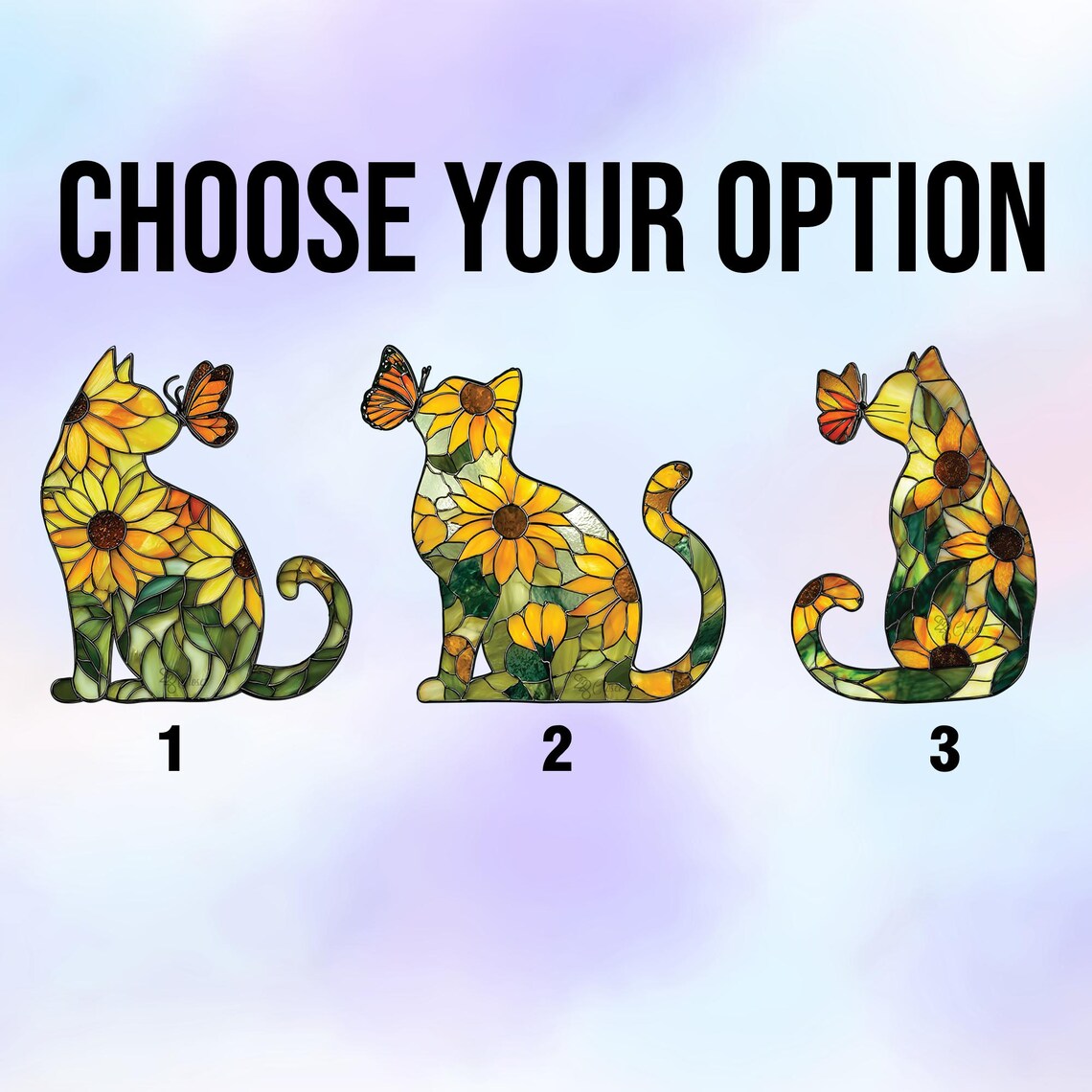 Custom Cat Sunflower Memorial Stake, Personalized Cat Grave Marker, Flat Cat Garden Stake, Pet Remembrance Sign, Cat Loss Sympathy Gift