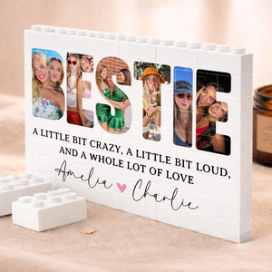 Personalized Best Friend Photo Gift: Friendship Picture Building Block, Bestie Gift for Birthday