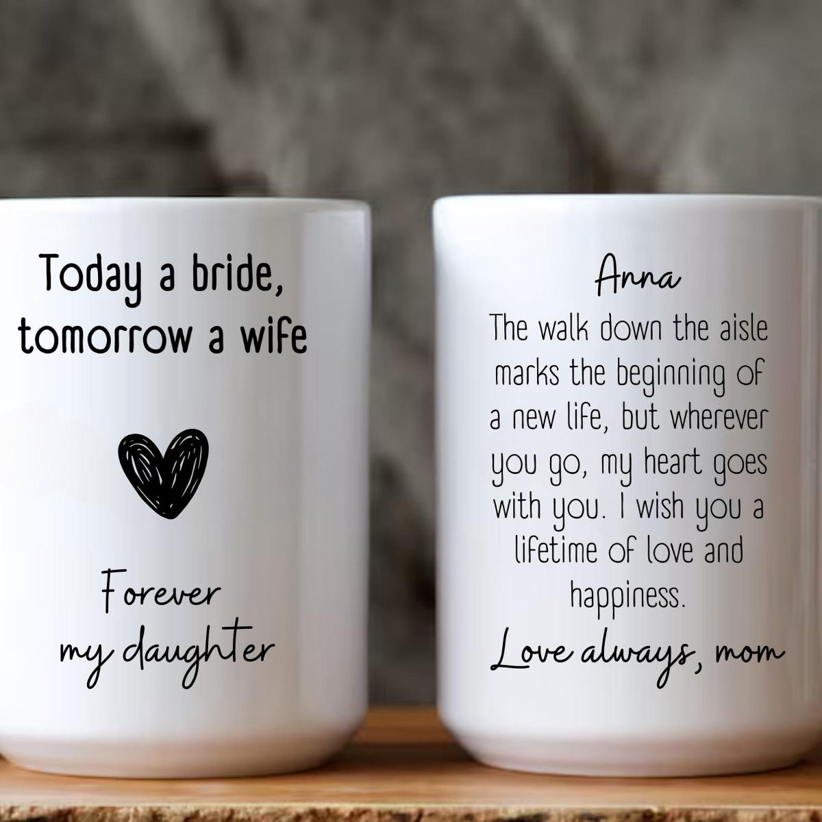 Forever My Daughter - Personalized Mug - Gift For Daughter On Wedding Day