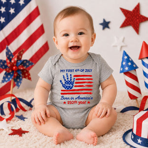 1st 4th Of July - Personalized Custom Baby Onesie