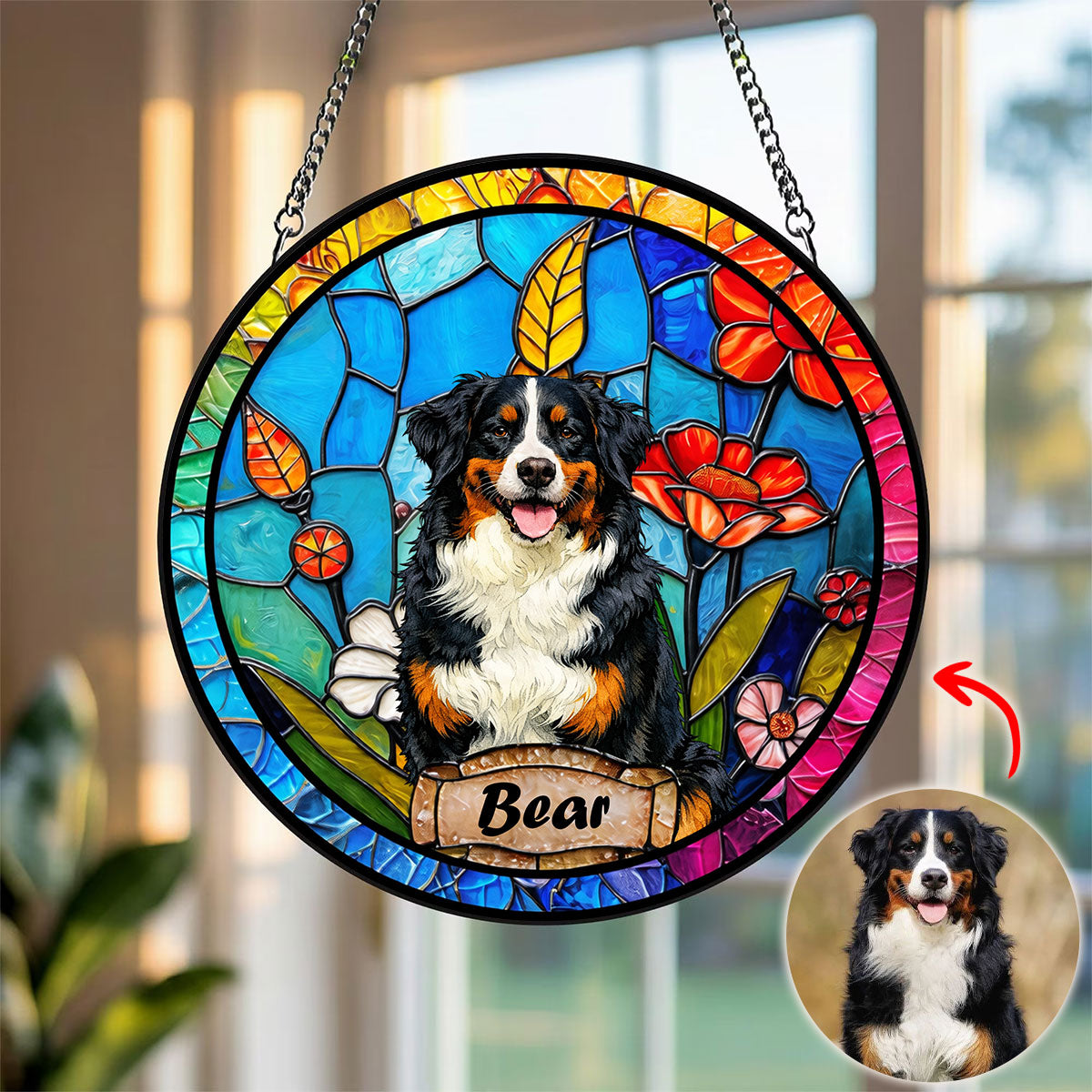 Stained Glass Style Pet Portrait - Personalized Stained Window Hanging Suncatcher 5_78b251b9-56f4-4487-bc35-2bcdac18d76f.jpg