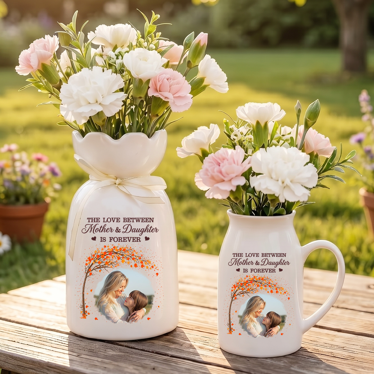 Love Between Mother & Daughters Personalized Flower Vase