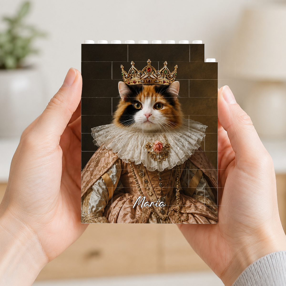 Custom Royal Pet Lover Photo - Personalized Brick Block