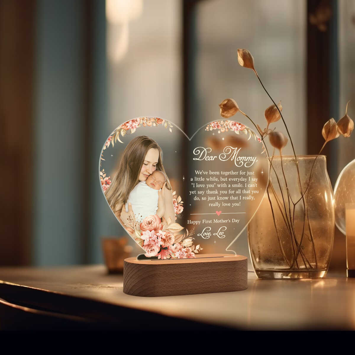 New Mom Personalized Night Light, First Mothers Day Gift For Mom, Mom Custom Night Light, New Mom Gifts