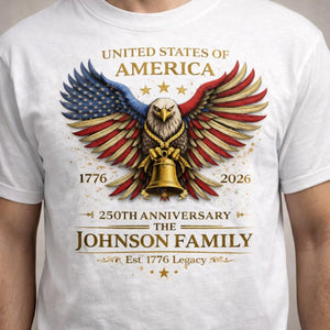 Custom Family 250th Anniversary Patriotic Eagle Shirt