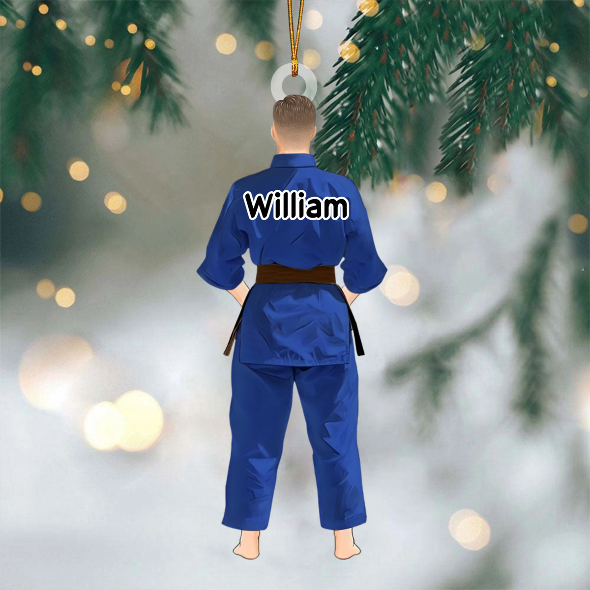 Karate Jiu Jitsu Judo Ornament, Personalized Christmas Gift For Male Martial Arts Practitioners