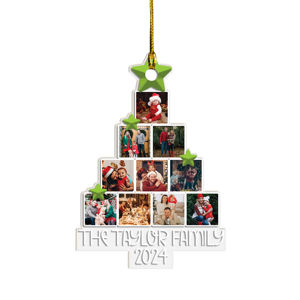 Photo Family Tree Christmas - Personalized Shape Ornament - Christmas Gift For Family
