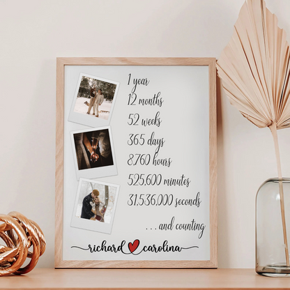 Custom 1 Year Anniversary Gift for Girlfriend, One Year Anniversary Gift, Gift for Boyfriend, Gift for Him, Anniversary Gifts, One Year Gift