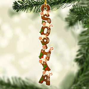 Custom Chocolate Christmas Letters - Personalized Shaped Ornament - Christmas Gift For Family