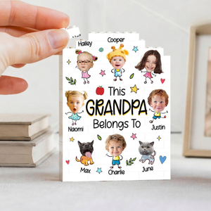 Funny Baby Face Building Block, Personalized Dad Grandpa Gift From Grandkids, This Dad Grandpa Belong To, Fathers Day Gift, Dad Birthday Gift