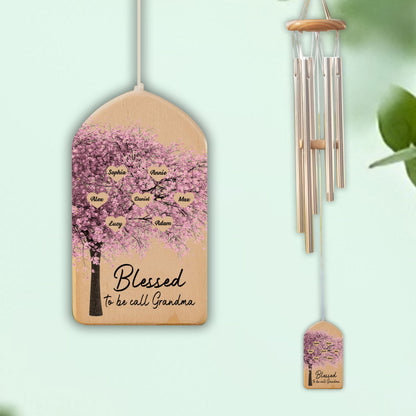 Blessed To Be Call Mom Grandma - Personalized Windchime - Gift For Mom, Grandma, Mother's Day, Birthday Gift