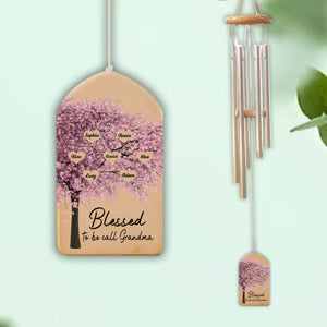 Blessed To Be Call Mom Grandma - Personalized Windchime - Gift For Mom, Grandma, Mother's Day, Birthday Gift
