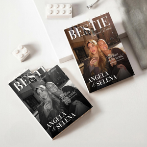 Custom Best Friend Magazine Building Block, Birthday For Her, Friendship Keepsake, Building Brick Photo Puzzle, Gift for BFF