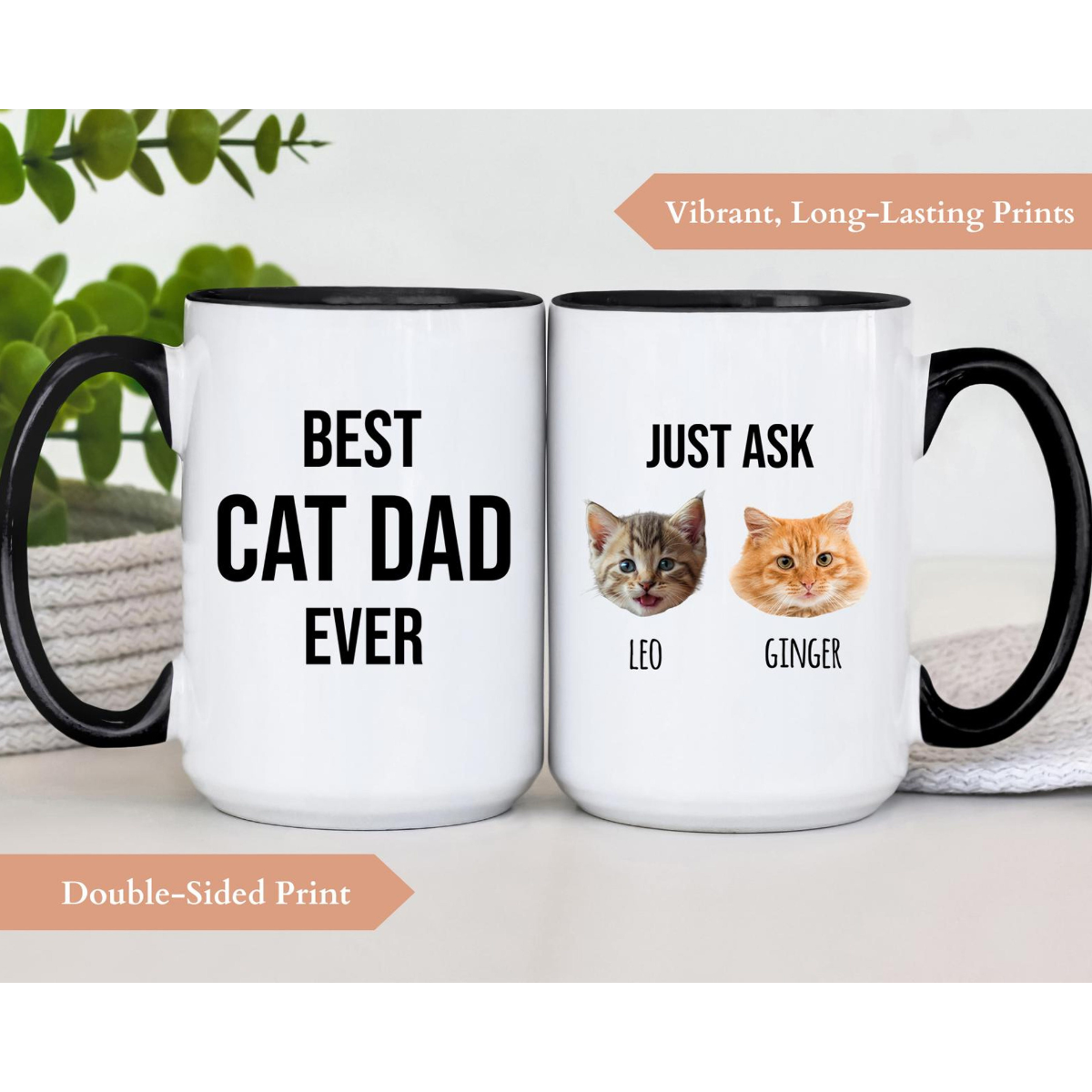Personalized Cat Dad Mug, Gift For Cat Dad, Cat Dad Cup, Best Cat Dad Every Coffee Mug