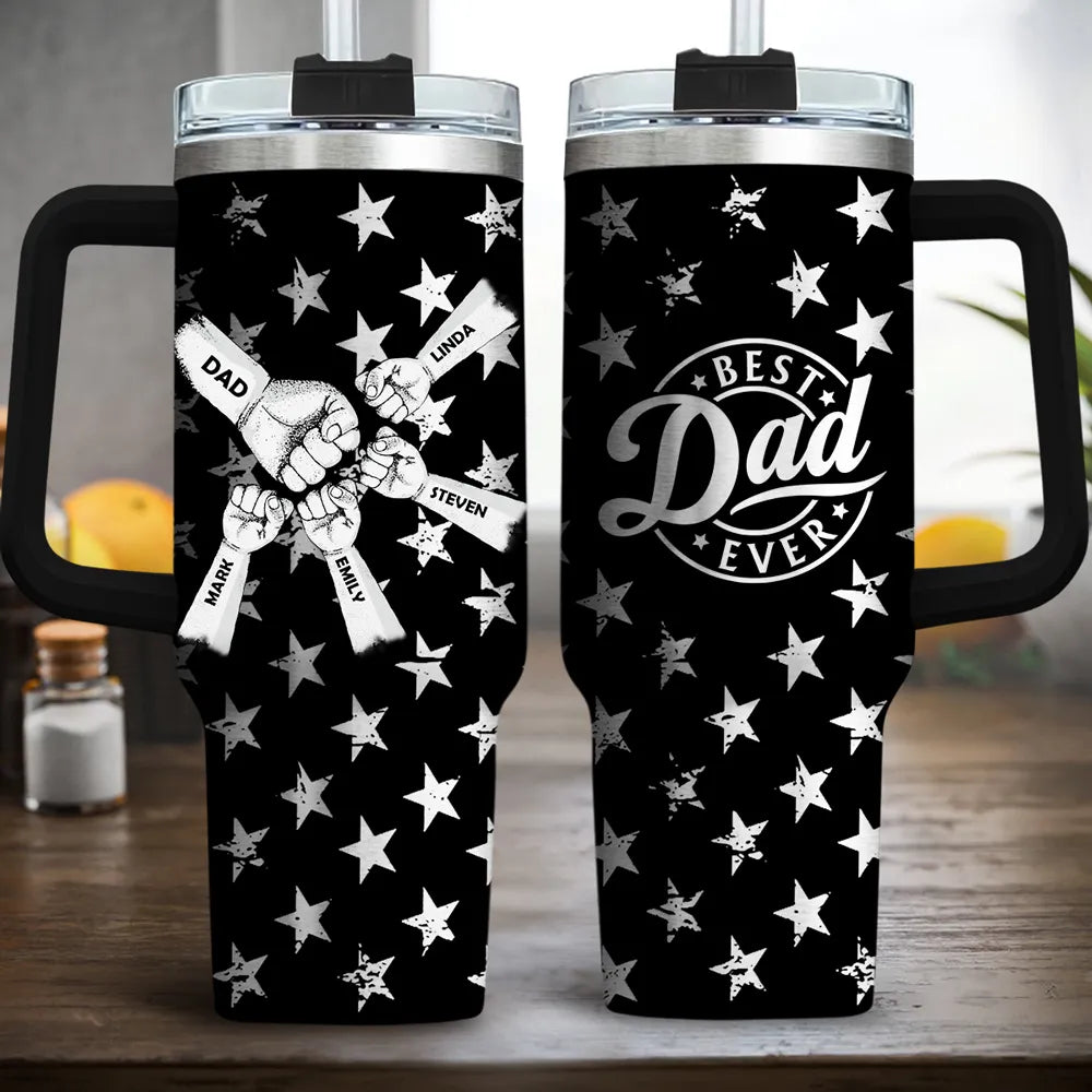 Best Dad Ever - Personalized 40oz Stainless Steel Tumbler - Gift For Dad, Father's Day Gift