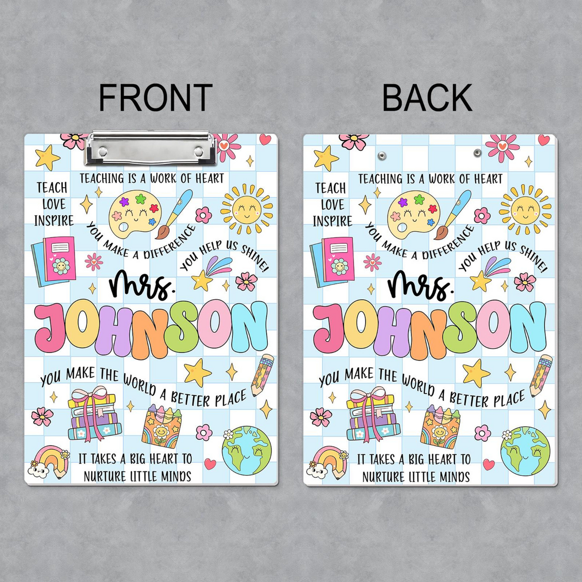 Custom Teacher Gifts, Personalized Teacher Clipboard, Teacher Appreciation Gift, Thank You Teacher Gift, Custom Clipboard with Teacher Name