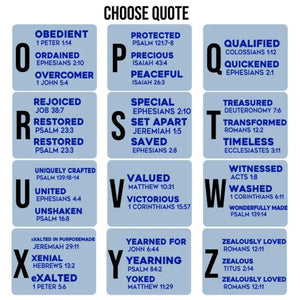 God Says I Am Name Letter In Bible Toile De Jouy Style, Personalized Pillow, Christian Gift, Gift for Her, Mental Health Gift