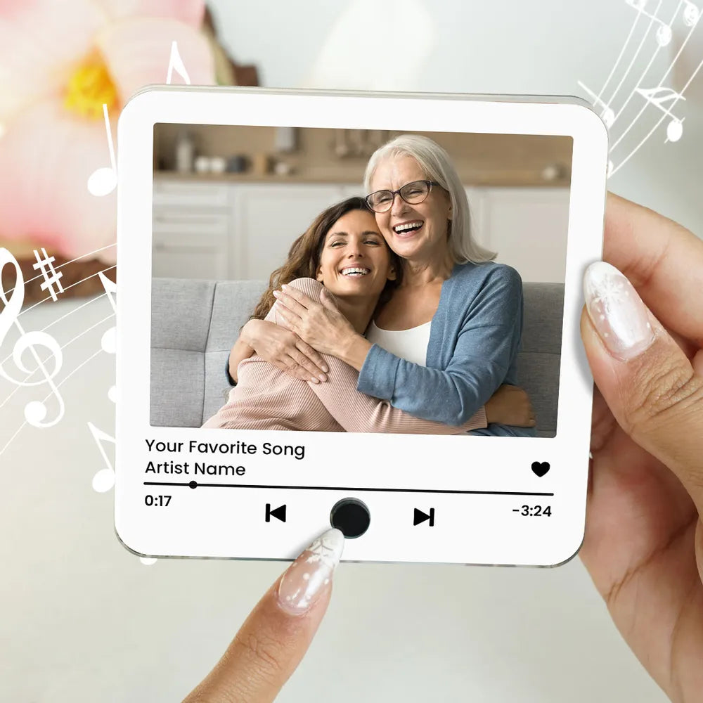 Mother Daughter Captured Moments & Favorite Song - Personalized Music Fridge Magnet - Mother's Day Gift, Music Gift For Mom, Gift From Daughter