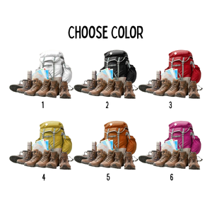 Hiking Bag & Hiking Shoes - Personalized Acrylic Shape Ornament - Christmas Ornament For Hiking Lovers