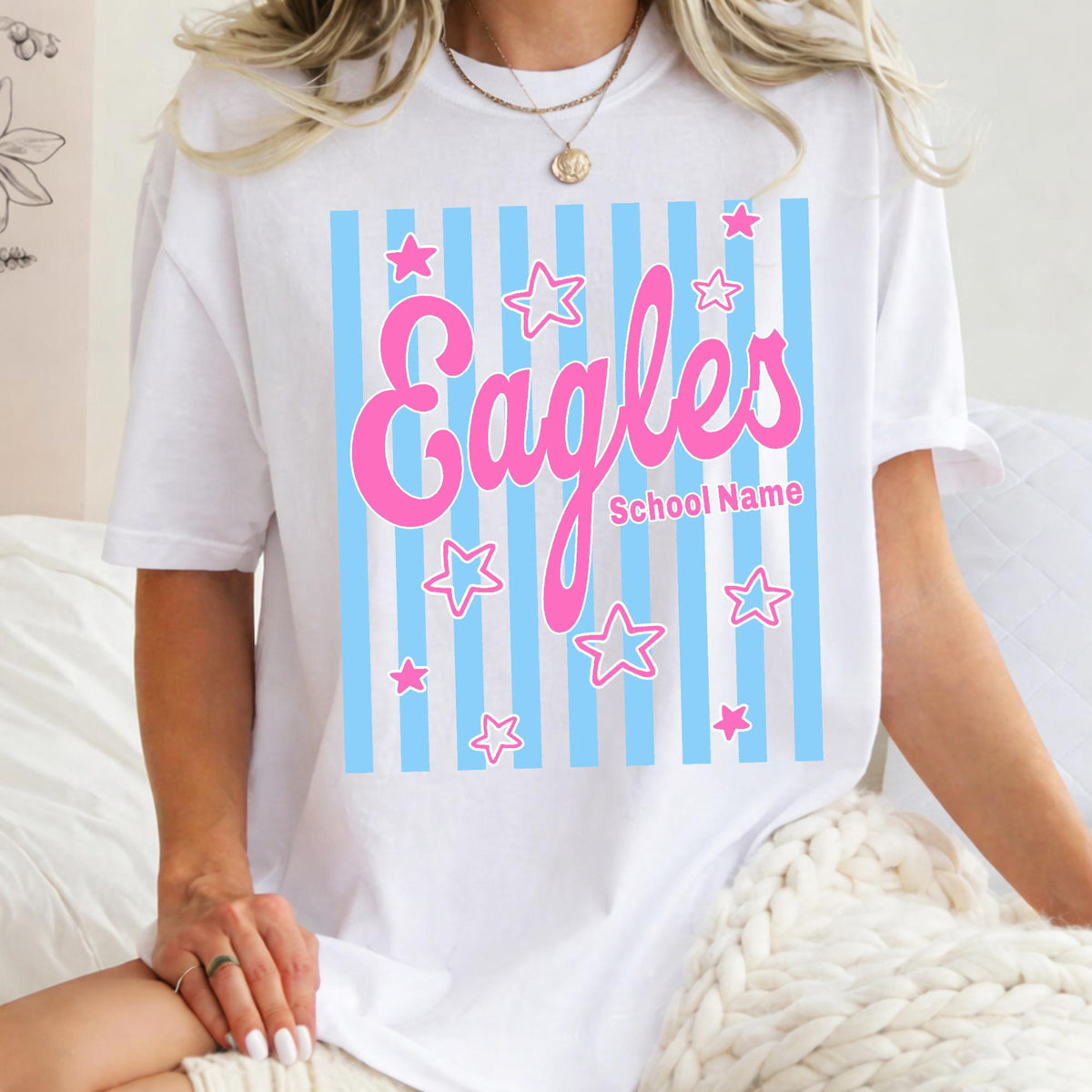 Comfort Colors Custom Mascot Team Shirts, Striped School Spirit Shirt, Game Day Mom Shirt, Back To School