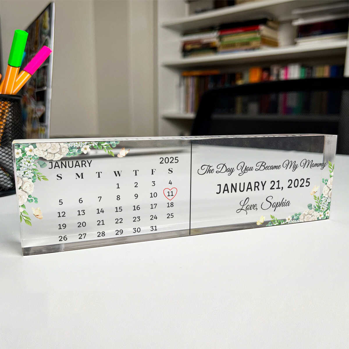 The Day You Became My Mommy - Personalized Name Plate - Gift For New Mom, Mother's Day, Birthday Gift