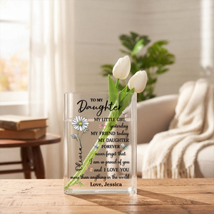 You Are My Greatest Blessing - Personalized Journal Clear Acrylic Book Vase for Flowers, Transparent Flower Vase for Home Decor