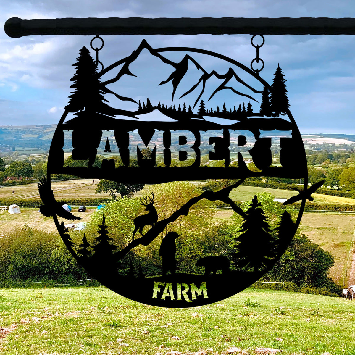 Personalized Ranch Metal Sign, Custom Metal Farmhouse Sign, , Outdoor Custom Wall Art, Unique Family Gift, Costom Metal Sign, Porch Wall Art