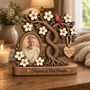 Memorial Photo Wooden Block, Loss of Loved One Keepsake, Personalized Bereavement Gift, Loss Of Mom Dad Grandma Grandpa