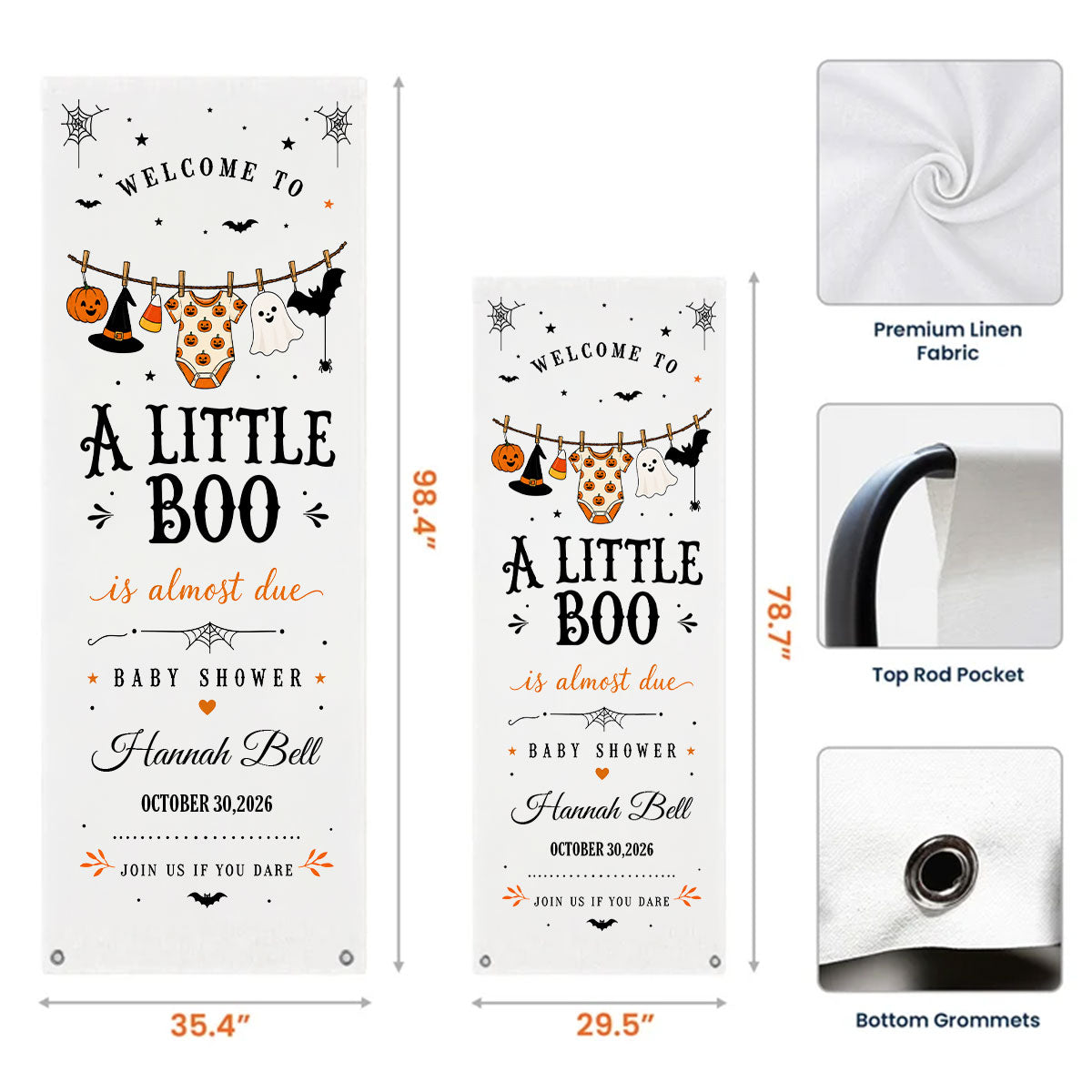 Welcome To A Little Boo - Personalized Welcome Sign For Baby's Party