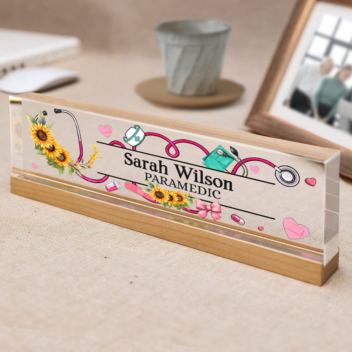Custom Nurse Name Plate For Desk, Office Name Sign For RN, Medical Nurse Office Gift, Nursing School Graduation Gifts
